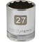 Dynamic 1/2" Drive, 27mm Metric Socket, 12 Points D015127 - alternate 1